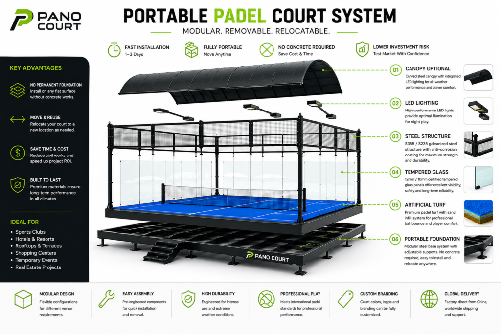portable padel court