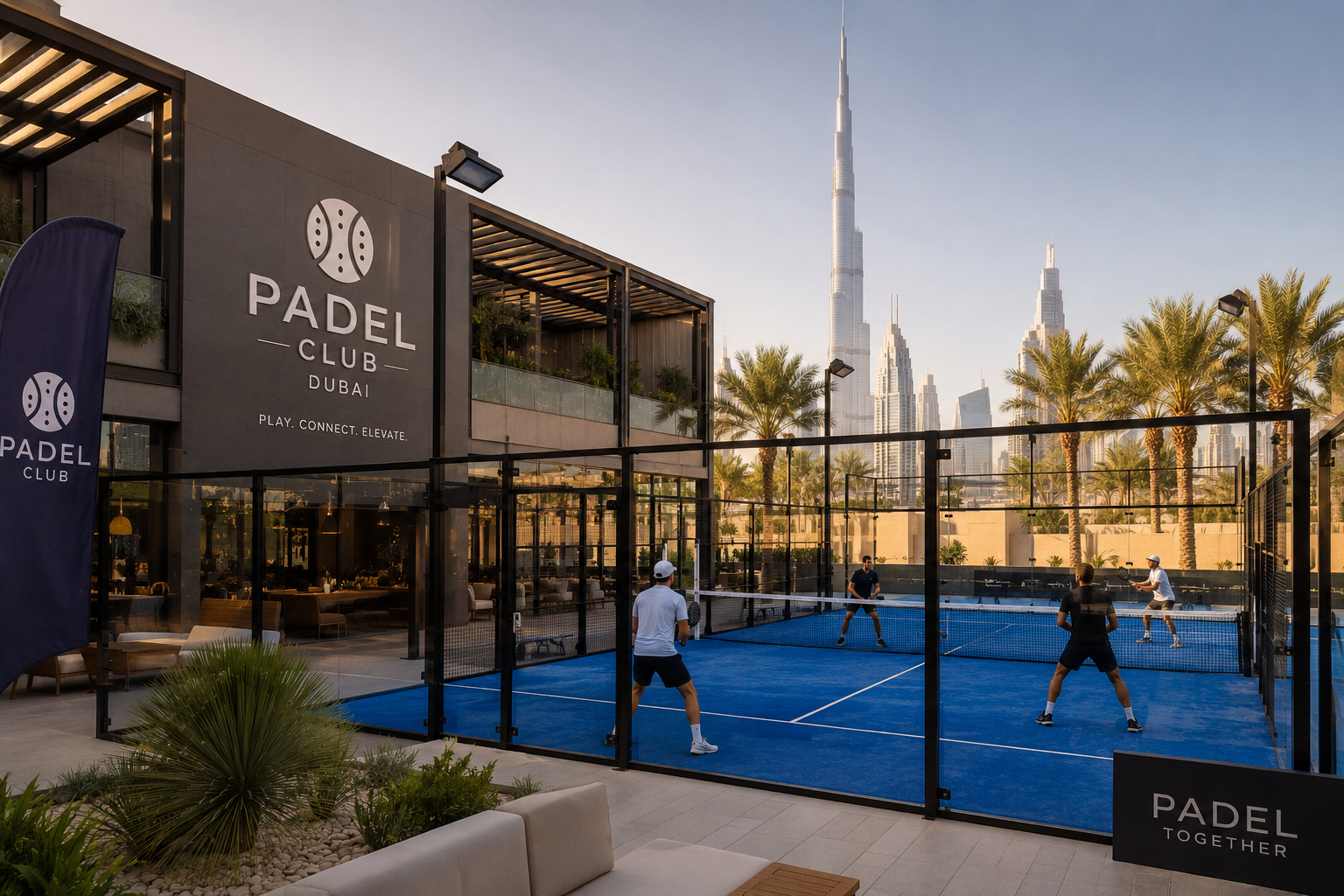Panoramic padel court — completed facility