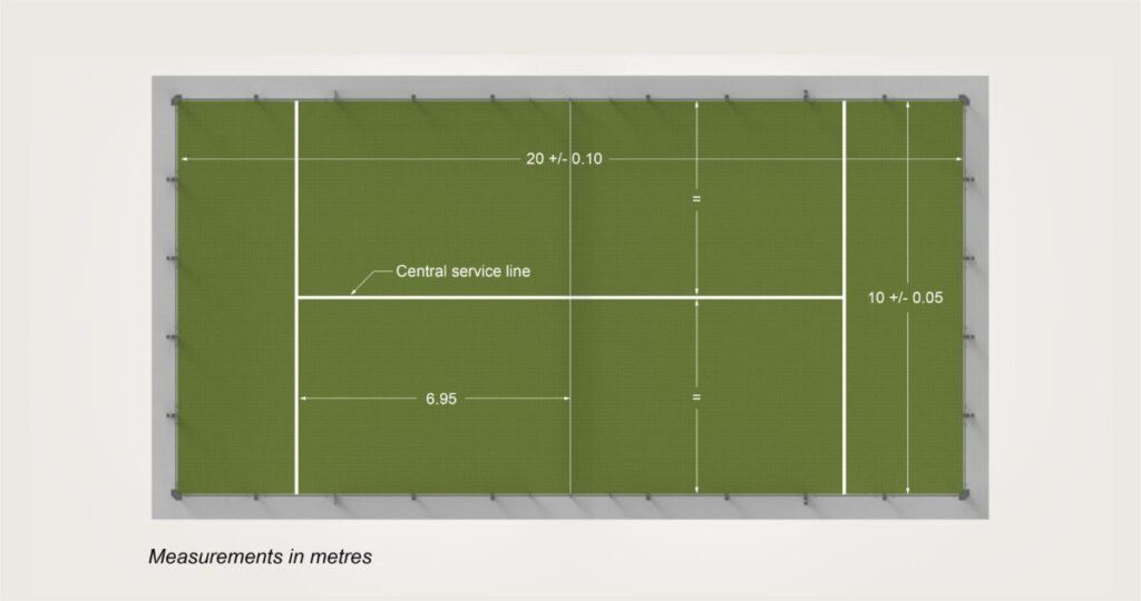 padel court  dimension ecuador