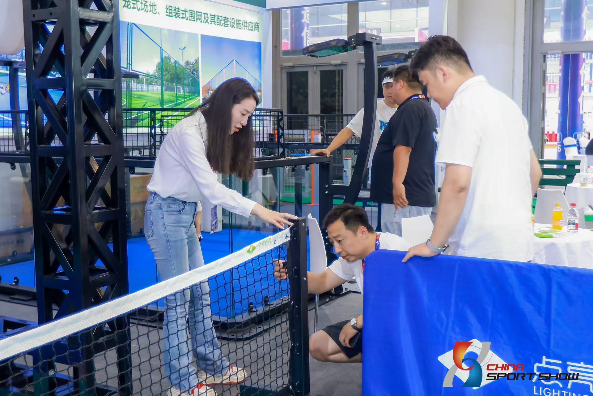 China padel court factory production floor steel fabrication