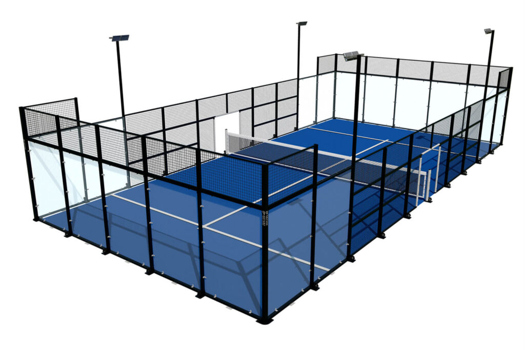 cancha de pádel junto al mar