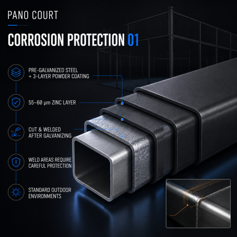 padel court anti-corrosion process